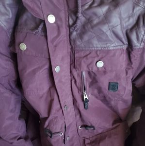 Mens winter coat by soul star burgundy xl worn